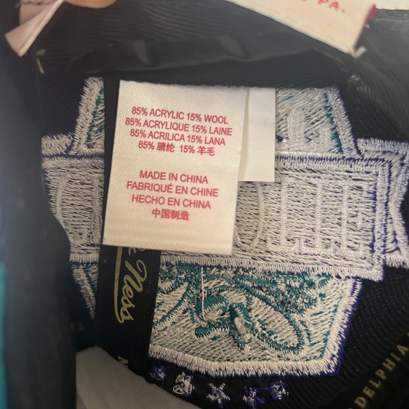 Mitchell & Ness Charlotte Hornet Hat Black Embroidered Patches Snap Back New OS - Picture 13 of 16